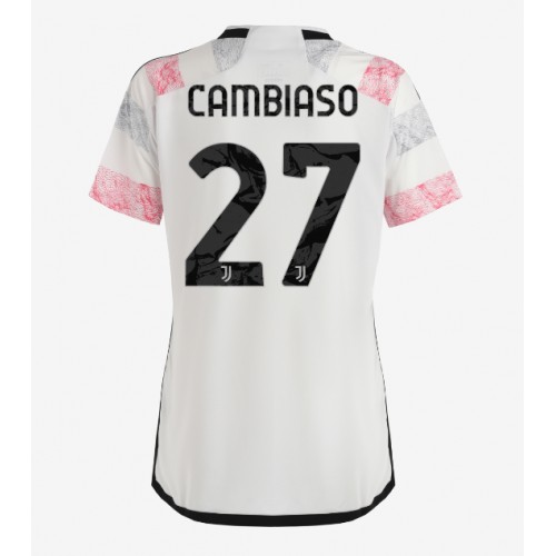 Fotbalové Dres Juventus Andrea Cambiaso #27 Dámské Venkovní 2023-24 Krátký Rukáv